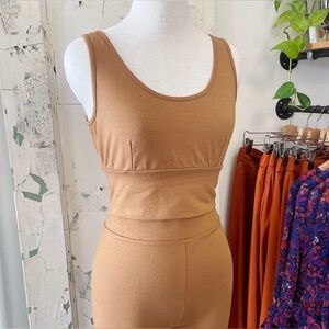 Cokluch Women's Tan Crop Top